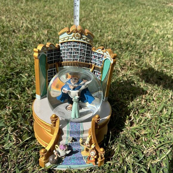 Rare 1991 Beauty and the Beast Snow Globe Library with Working‎ Music Box - Picture 11 of 12